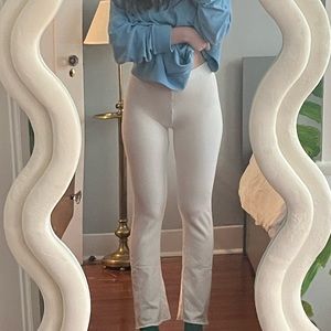 Revolve white flare legging high waisted pants